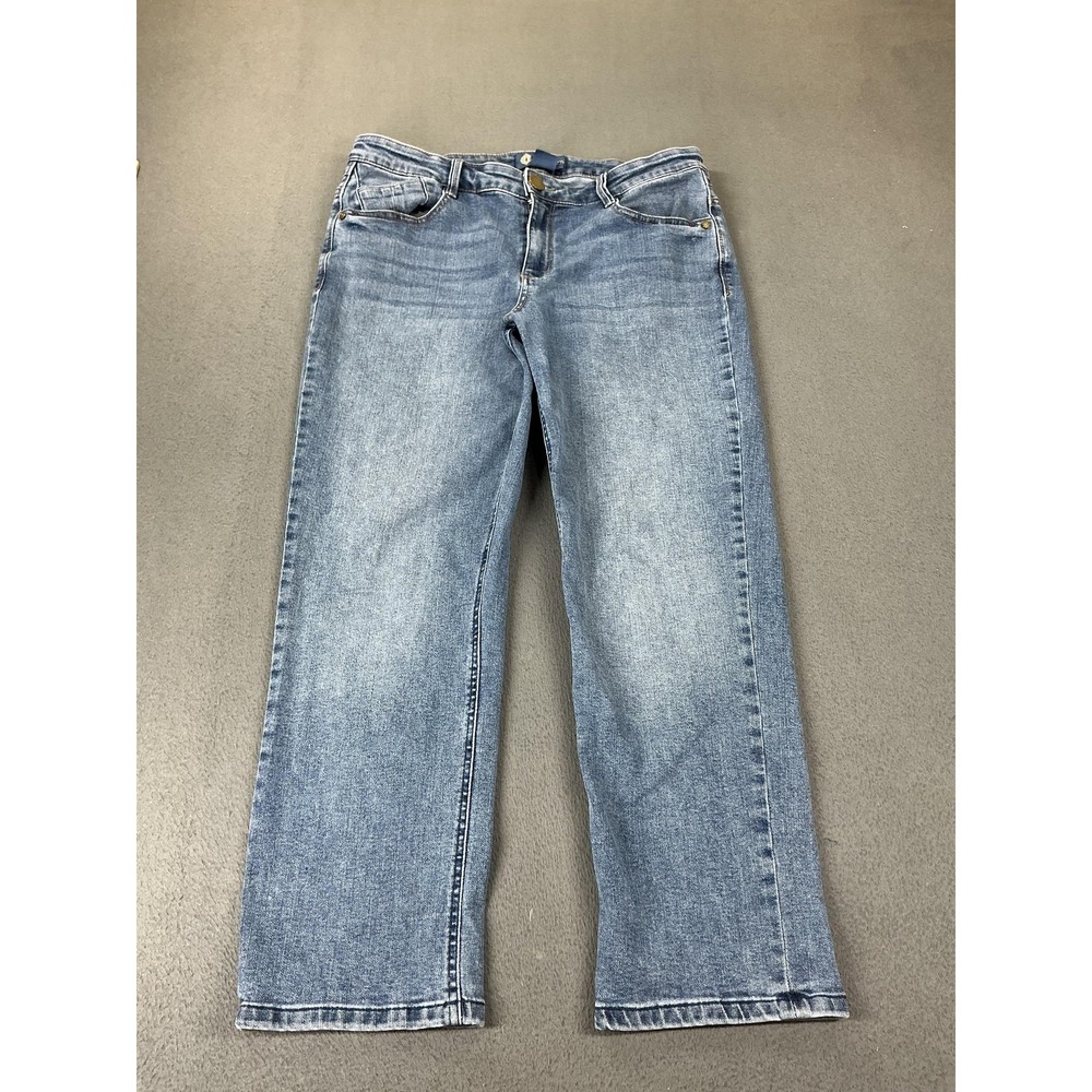 Democracy Jeans Womens 12 Blue Light Wash Bootcut Mid Rise Stretch‎ Denim